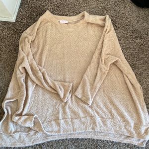Fuzzy tan sweater